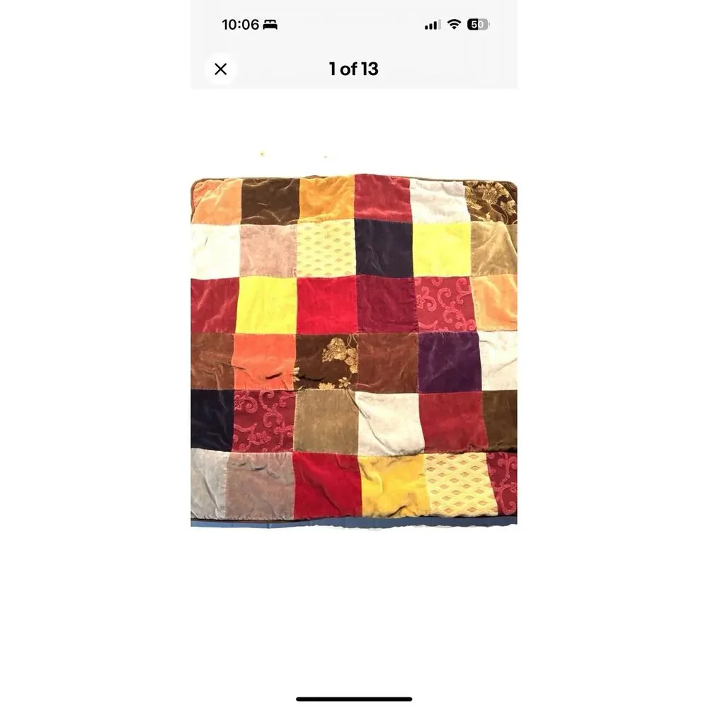 NIP Pottery Barn Velvet Patchwork Pillow Covers Clifton Jacquard 25